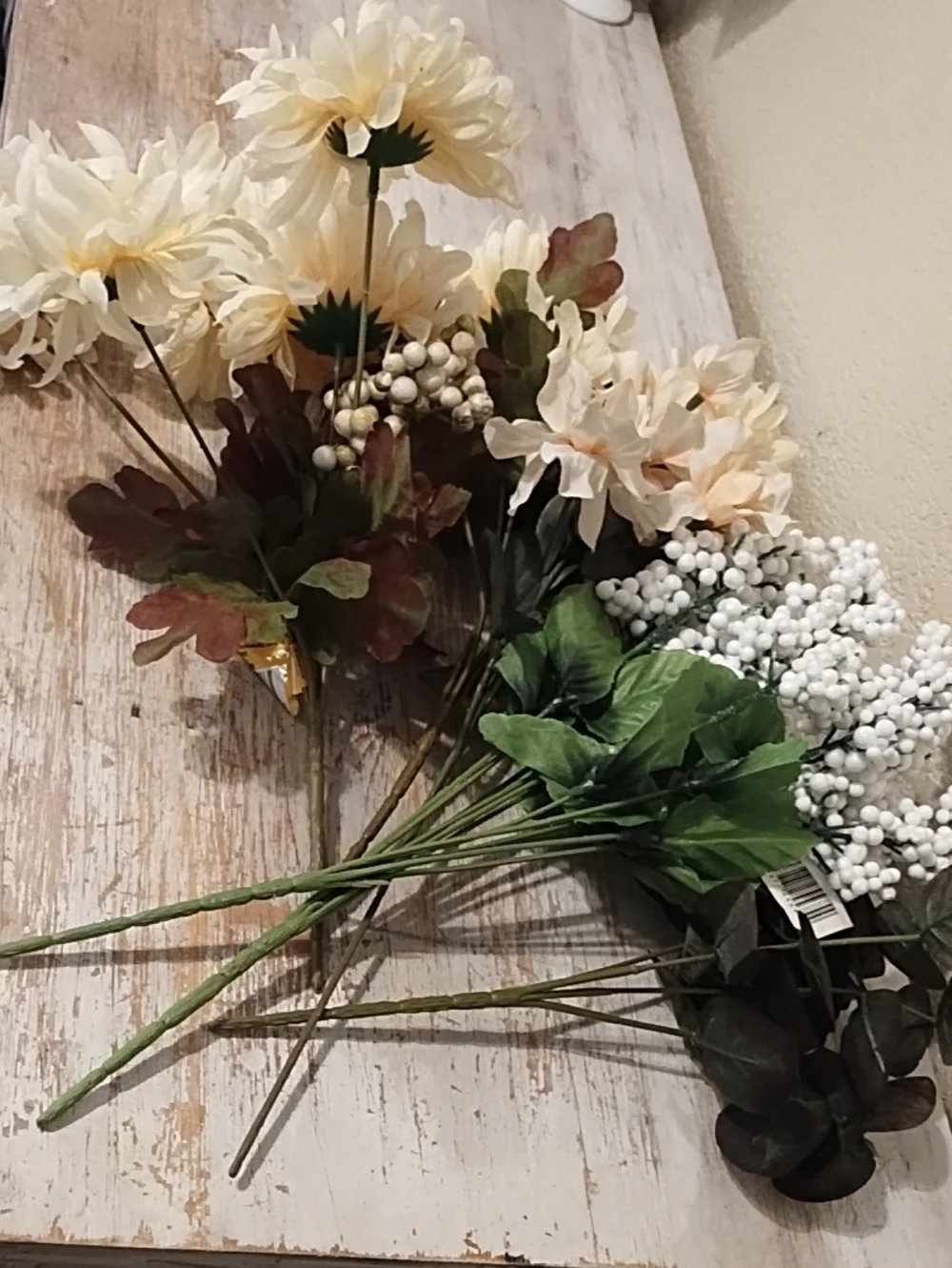 Artificial Cream Floral Bouquet Stems - Home Accents